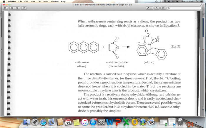 Diels alder reaction lab report