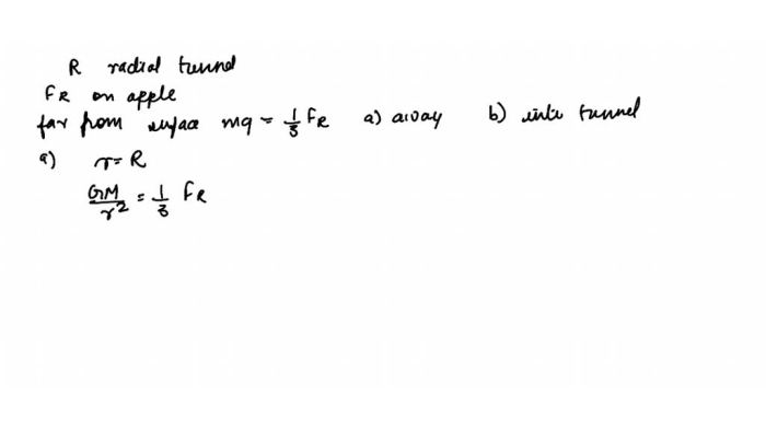 Assume a planet is a uniform sphere of radius r