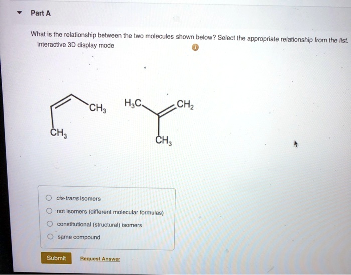 Molecules relationship two between shown below