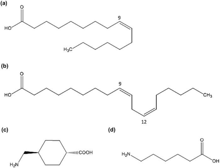 Linoleic palmitic occurring substances transcribed