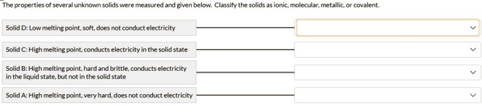 Solved properties solids several unknown transcribed problem text been show has