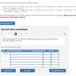 Levine company uses the perpetual inventory system